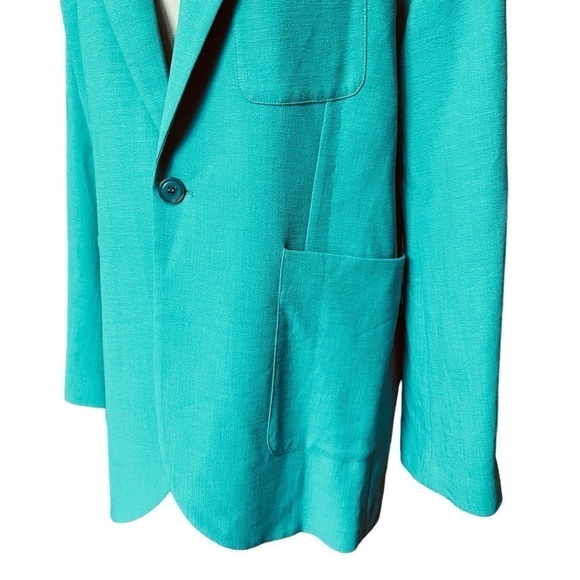 BAUM UND PFERDGARTEN Women’s Bristol One Button Blazer. Teal Blue Size 40 #1288 - Picture 7 of 11